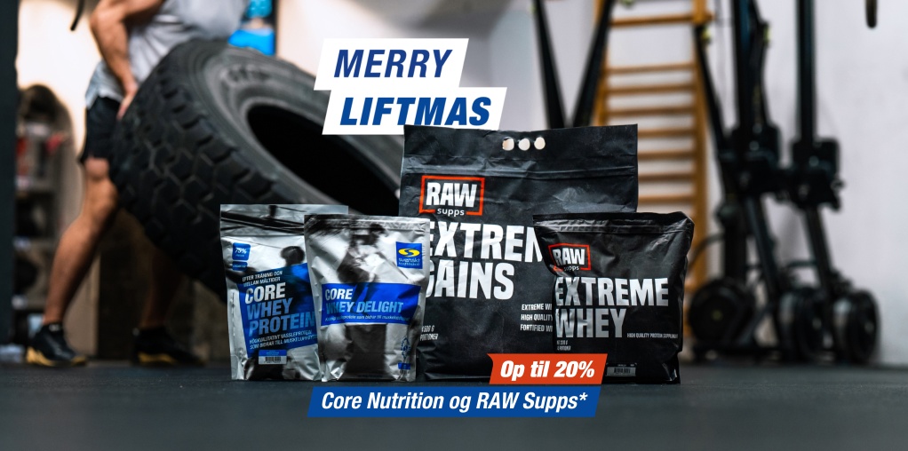 Julegave til dig - F� op til 20% p� varem�rket Core Nutrition & RAW Supps ved k�b for 500 kr. i butikken